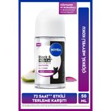 NIVEA Kadın Roll on Deodorant Black&White Authentic 50 ml,Terleme Karşıtı,Meyve,Çiçek Kokusu,Kumaş Koruma