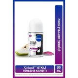 NIVEA Kadın Roll-on Deodorant Black&White Invisible Authentic 50 ml,Terleme Karşıtı,Meyve,Çiçek Kokusu,Kumaş Koruması,Alkolsüz