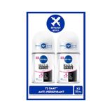 Nıvea Kadın Roll-on Deodorant Black&white Invisible Clear 25ml, 72 Saat perspirant Ter Koruması, Seyahat Boyu, Leke Karşıtı, Alkolsüz, X2 Adet
