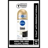 NIVEA Kadın Roll-on Deodorant Black&White Invisible İpeksi Pürüzsüzlük 50ml, 72 Saat Ter Koruması,Alkolsüz