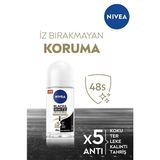Nivea Kadın Roll On Deodorant Black&White Ipeksi Pürüzsüzlük 50 ml, 48 Saat Anti-Perspirant Koruma