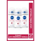 NIVEA Kadın Roll-on Deodorant Fresh Cherry 50ml, 72 Saat Anti-perspirant Ter Koruması, X3 Adet