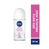NIVEA Kadın Roll On Deodorant Fresh Flower 50 ml, 48 Saat Deodorant Koruması, Alüminyum İçermez