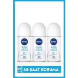 NIVEA Kadın Roll-on Deodorant Fresh Natural 50 ml X3 Adet,48 Saat Deodorant Koruması, Eşsiz & Fresh P06985