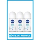 NIVEA Kadın Roll-on Deodorant Fresh Natural 50ml, 72 Saat Anti-Perspirant Ter Koruması, Alkolsüz, X3 Adet