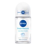 Nıvea Kadın Roll-On Deodorant Fresh Natural 72 Saat Anti-Perspirant 50 Ml (4'Li Paket)