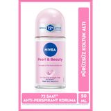 NIVEA Kadın Roll-on Deodorant Pearl & Beauty, 50ml, 72 Saat Anti-perspirant Koruma, Alkolsüz