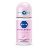NIVEA Kadın Roll on Deodorant Pearl&Beauty 50 ml,72 Saat Terlemeye Karşı Anti Perspirant Koruma,Çiçeksi Pudra Kokusu,Yumuşak Koltuk Altı,Avokado Yağı,İnci Özleri, Etil Alkol İçermez