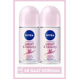 Nivea Kadın Roll-On Deodorant Pearl&Beauty 50 mlx2 Adet, 48 Saat Anti-Perspirant Koruma