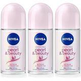 NIVEA Kadın Roll-on Deodorant Pearl&Beauty 50ml, 48 Saat Anti-perspirant Ter Koruması, X3 Adet P07293