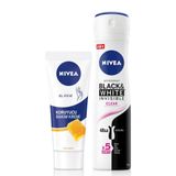Nivea Kadın Sprey Deodorant Black&White 150ml ve Nemlendirici Korucuyu El Bakım Kremi 75ml