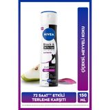 NIVEA Kadın Sprey Deodorant Black&White Authentic 150 ml,Terleme Karşıtı,Meyve,Çiçek Kokusu,Kumaş Koruması