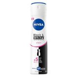 NIVEA Kadın Sprey Deodorant Black&White Invisible Clear 150 ml,72 Saat Terleme ve Ter Kokusuna Karşı Anti Perspirant Koruma, Çiçek Kokusu,Kıyafetlerde Leke Karşıtı, Alkol İçermez