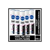 NIVEA Kadın Sprey Deodorant Black&White Invisible Clear 150ml, 72 Saat Koruma, Alkolsüz, X5 Adet Set