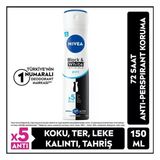 Nivea Kadın Sprey Deodorant Black&White Invisible Pure 150ml, 72 Saat Anti-perspirant