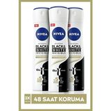 Nivea Kadın Sprey Deodorant Black&White Invisible Pürüzsüzlük,48Saat Anti-Perspirant Koruma 150 ml X3 Adet
