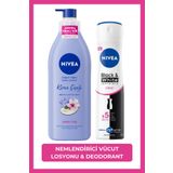 Nivea Kadın Sprey Deodorant Black&White InvisibleClear 150ml,Kiraz Çiçeği Nemlendirici Vücut Losyonu 400ml