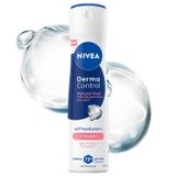 NIVEA Kadın Sprey Deodorant Derma Control Natural Tone 150 ml, Koltuk Altı Kararmasına Karşı Etkili, Eşit Cilt Tonu, 72 Saat Anti Perspirant Koruma, C Vitamini, Hyaluronik Asit, Alkol İçermez