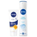 NIVEA Kadın Sprey Deodorant Fresh Natural 150 ml + NIVEA El Kremi Koruyucu Bakım, 75 ml