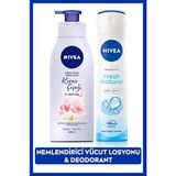Nivea Kadın Sprey Deodorant Fresh Natural 150ml, Kiraz Çiçeği Nemlendirici Vücut Losyonu 400ml