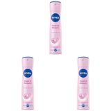 NIVEA Kadın Sprey Deodorant Pearl&Beauty 150 ml,72 Saat Terlemeye Karşı Anti Perspirant Koruma,Doğal İnci Özleri ve Avokado Yağı,Yumuşak,Pürüzsüz Koltuk Altı,Alkol İçermez (3 paketi)