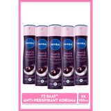 NIVEA Kadın Sprey Deodorant Pearl&Beauty Fine Fragrance 150ml, 72 Saat Ter Koruması, Alkolsüz, X5 Adet