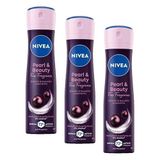 NIVEA Kadın Sprey Deodorant Pearl&Beauty Fine Fragrance,48 Saat Anti-perspirant Koruma 150ml (3 paketi)