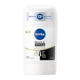 NIVEA Kadın Stick Deodorant Black&White Invisible İpeksi Pürüzsüzlük 72 Saat Anti-Perspirant Koruma, 50 ml