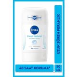 NIVEA Kadın Stick Deodorant Fresh Natural 50ml, Ter Kokusuna Karşı 48 Saat Koruma, Uzun Süren Ferahlık Nivea Fresh Natural Kadın