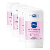 NIVEA Kadın Stick Deodorant Pearl & Beauty 50ml, 72 Saat Anti-perspirant, Yumuşak ve Pürüzsüz Koltuk Altı (4 paketi)