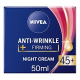 Nivea Kırışıklık Karşıtı + Sıkılaştırıcı 40 Yaş Üstü Gece Kremi 50ml + Makyaj Süngeri