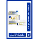 NIVEA Kırışıklık Karşıtı Sıkılaştırıcı Gündüz Keratin Yüz Bakım Kremi 50 ml Q10 Power SPF30+