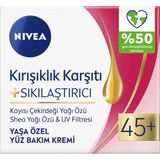 Nıvea Kırışıklık Karşıtı + Sıkılaştırıcı Yaş 45+ Yüz Bakım Kremi 50 ml x 4 Adet