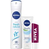 Nivea Kış Kutusu ( Nivea Deodorant + Nivea Lıp + Nivea Soft 75 ml)