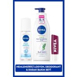 NIVEA Kişisel Bakım Seti,Vücut Losyonu,Dudak Bakım,Pump Sprey Deodorant