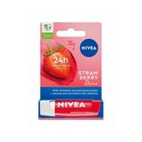Nivea Lip Dudak Bakım Kremi & Parlatıcı Nemlendirici Çilek Kokusu Hafif Işıltılı 4.8Gr