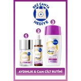 NIVEA Luminous Skin Glow Aydınlatıcı Cilt Bakım Seti, SPF50 Güneş Kremi 40ml, Serum 30ml, Tonik