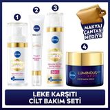 Nivea LUMINOUS630 Leke Karşıtı Cilt Bakım Seti 4 Adet, Cilt Serumu, Göz, Gündüz ve Gece Kremi
