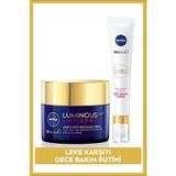 Nivea Luminous630 Leke Karşıtı Gece Bakım Kremi 50ml ve Aydınlatıcı Koyu Leke Karşıtı Göz Bakım Kremi 15ml