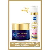 Nivea Luminous630 Leke Karşıtı Spf50 Gündüz Yüz Kremi 40 ml Ve Aydınlatıcı Gece Kremi, Eşit Cilt Tonu