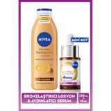 Nivea LUMINOUS630 Skin Glow Anında Aydınlatıcı Serum 15ML ve Q10 Sıkılaştırıcı Brozluk Vücut Losyonu 250ML