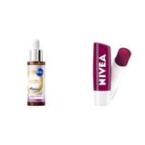 NIVEA Luminous630 Skin Glow Anında Aydınlatıcı Serum 30ml ve Böğürtlen Nemlendirici Dudak Bakım Kremi4,8gr