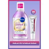 Nivea Luminous630 Skin Glow Makyaj Temizleme Suyu 400 Ml ve Berry Renkli Nemlendirici Dudak Kremi