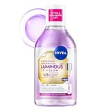 NIVEA Luminous630 Skin Glow Parlaklık Etkili Micellar Makyaj Temizleme Suyu 400 ml, Serum İçerikli, PHA, Hyaluronik Asit, Arındırıcı, Nemlendirici