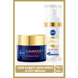 NIVEA Luminous630 Thiamidol Etkili Leke Karşıtı Cilt Serumu 30ml Ve Gece Yüz Kremi 50ml, Hyaluronik Asit