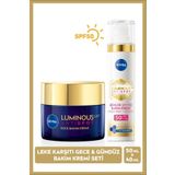 NIVEA Luminous630 Thiamidol Etkili Leke Karşıtı Gündüz Yüz Kremi 40ml, Spf50 Ve Gece Yüz Bakım Kremi 50ml