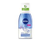 NIVEA Make Up Expert Çift Fazlı Göz Makyaj Temizleyici Mavi Kantaron Çiçeği Özü ile Hassas Kirpik Bakımı, 125 ml + NIVEA Kadın Sprey Deodorant Black&White Invisible Clear 150 ml