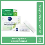 Nivea Matlaştırıcı Gündüz Yüz Bakım Kremi 50ML, 24 Saat Yoğun Nemlendirici, Karma Ciltler, Aloe Vera - 50 ml