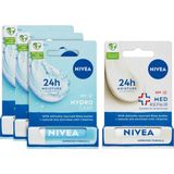 Nivea Med Repair SPF 15 4.8 gr ve Hydro Care SPF 15 4.8 gr Dudak Bakım Kremi