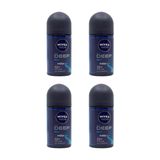 Nivea Men 4x50 ml Deep Dimension Aktif Karbon Roll-On